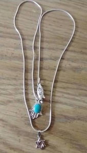 lot 363 image: 14K Star of David Pendant & 14K Necklace