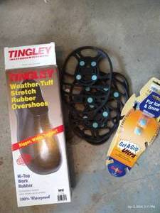 lot 470 image: Ice Traction Slip-ons & Tingley Rubber Over Shoes