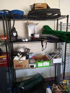 lot 504 image: Black Metal NSF Shelf (not contents)
