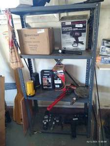 lot 505 image: Metal Grey Garage Shelf