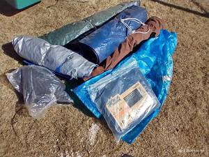 lot 583 image: Large Lot Of Misc. Tarps - 1 Canvas,  1 16 x 20 New