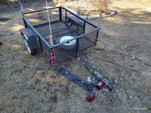 lot 632 image: Trailer With Spare Tire - 62 x 45.5