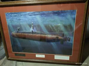 lot 704 image: Framed Submarine Print - Missile Away