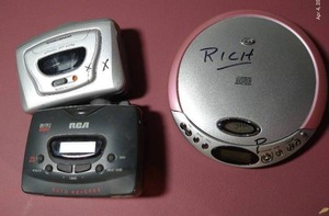 lot 749 image: (2) Portable Tape Players & Portable CD Player