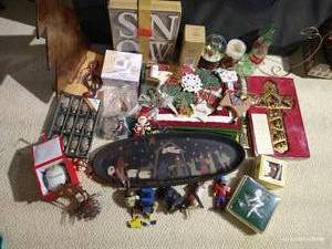 lot 752 image: Large Christmas Ornament & Decor Lot