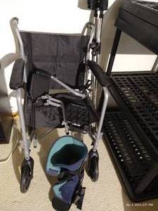 lot 770 image: Carex Wheelchair, Crutches & Boot