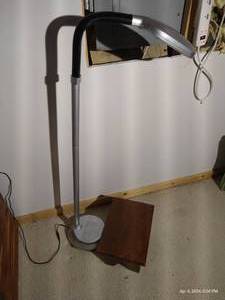 lot 774 image: Tall Flexible Lamp With Small Sturdy Bench