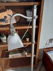 lot 787 image: Beautiful Brushed Nickel Lamp