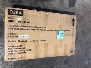Vissani Caprelo 30 in. 320 CFM Convertible Under Cabinet Range Hood in Black with LED Lighting and Charcoal Filter   Customer Returns See Pictures