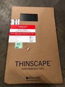 THINSCAPE 4 ft. L x 25 in. D Engineered Composite Countertop in Black Amani with Satin Finish  Customer Returns See Pictures