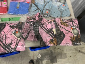 TABLE FULL OF WOMENS CAMO T- SHIRTS & SLEEPWEAR
