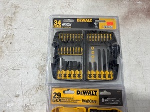 DEWALT 34 PC IMPACT DRIVER BIT SET & 29PC SCREWDRIVING SET