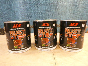 lot 19 image: 3 Cans of Ace IndoorOutdoor Rust Stop