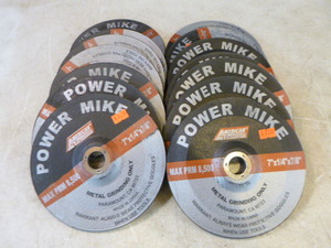 lot 35 image: Bin of Power Mike Metal Grinding Wheels