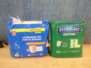 lot 101 image: Adult Disposable Briefs