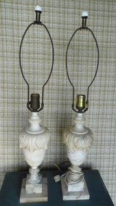 marble alabaster lamps