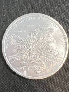 5 TROY OZ .999 FINE SILVER DONALD TRUMP ROUND