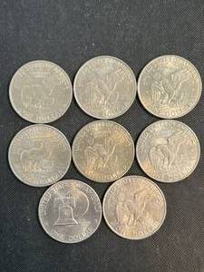 GROUP OF 8 US EISENHOWER DOLLARS