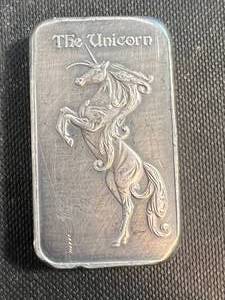 5 TROY OZ .999 FINE SILVER UNICORN BAR