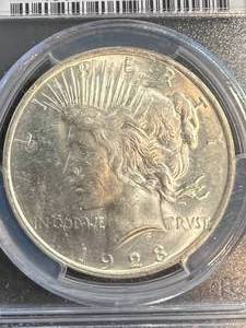 1923 US PEACE SILVER DOLLAR PCGS MS63