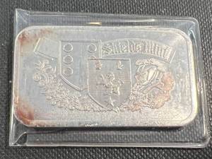 1 TROY OZ .999 FINE SILVER SHIELDS MINT BAR