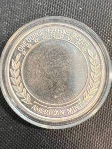 1 TROY OZ .999 FINE SILVER US ARMY ROUND IN AIRTITE