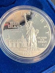1986 US ELLIS ISLAND COMMEM. SILVER DOLLAR