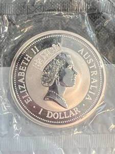 1 TROY OZ .999 FINE SILVER 1998 AUSTRALIAN KOOKABURRA UNC IN INFO. CASE