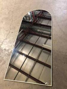 lot 1 image: XRAMFY 70 in. H x 30 in. W Classic Arched Gold Aluminum Alloy Framed Full Length Mirror Standing Floor Mirror Customer Returns See Pictures