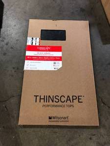 lot 5 image: THINSCAPE 4 ft. L x 25 in. D Engineered Composite Countertop in Black Amani with Satin Finish   Customer Returns See Pictures