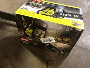 lot 17 image: RYOBI 14 in. 37cc 2-Cycle Gas ChainsawPole Saw  Customer Returns See Pictures