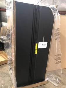 lot 19 image: Husky 4-Piece Regular Duty Welded Steel Garage Storage System in Black Customer Returns See Pictures