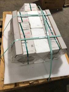 lot 28 image: Pallet of Merola Tile Apini Hex Matte Black 9-18 in. x 10-12 in. Porcelain Floor and Wall Tile (7.14 sq. ft.Case)     Customer Returns See Pictures