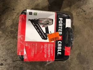 lot 43 image: Porter-Cable 15-Gauge Pneumatic 2-12 in. Angled Nailer Kit  Customer Returns See Pictures