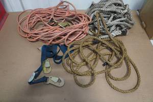 Assorted Rope and Hooks