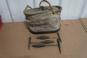 Klein Tools Canvas Bag with Welding Hammers