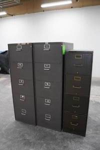 3 Metal File Cabinets