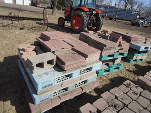 (3) Pallets Misc. Paver Blocks