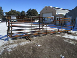 (2) (New) 24 Freestanding Cattle Panels 68 Tall w10 Swing Sorting Gate (Bid is for both panels)