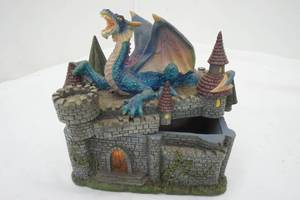 lot 10 image: Dragon Trinket Box Dragon on a Castle