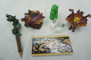 lot 85 image: Dragon Candle Holders, Dragon Pen and more