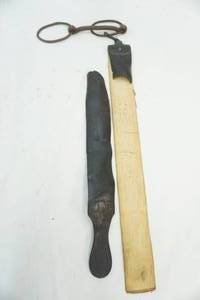 lot 119 image: Antique leather straps
