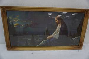 lot 195 image: Framed Picture of Jesus