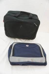 lot 213 image: Small Atlantic Luggage on Wheels and a An American tourist Carry on Bag