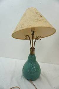 lot 216 image: Vintage Teal Green Lamp