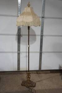 lot 265 image: Antique Standing Lamp with Shade