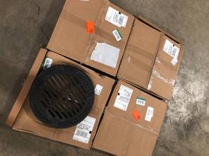 Lot of Advanced Drainage Systems 12 in. Nyloplast Ductile Iron Drop in Grate Customer Returns See Pictures