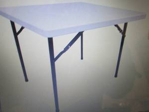lot 12 image: Alera Square Plastic Folding Table,...