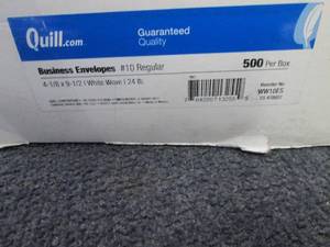 lot 27 image: Quill #10 Envelopes 500 ct...
