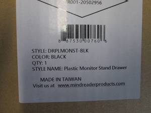 lot 39 image: Plastic Monitor Stand Drawer...